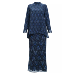 Motif Blue Kurung