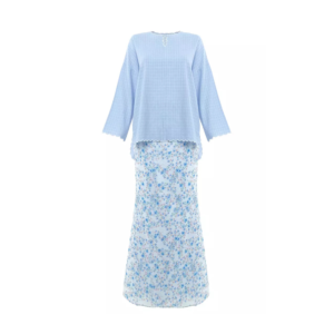 Blue Plaid Kurung – Effortless Elegance