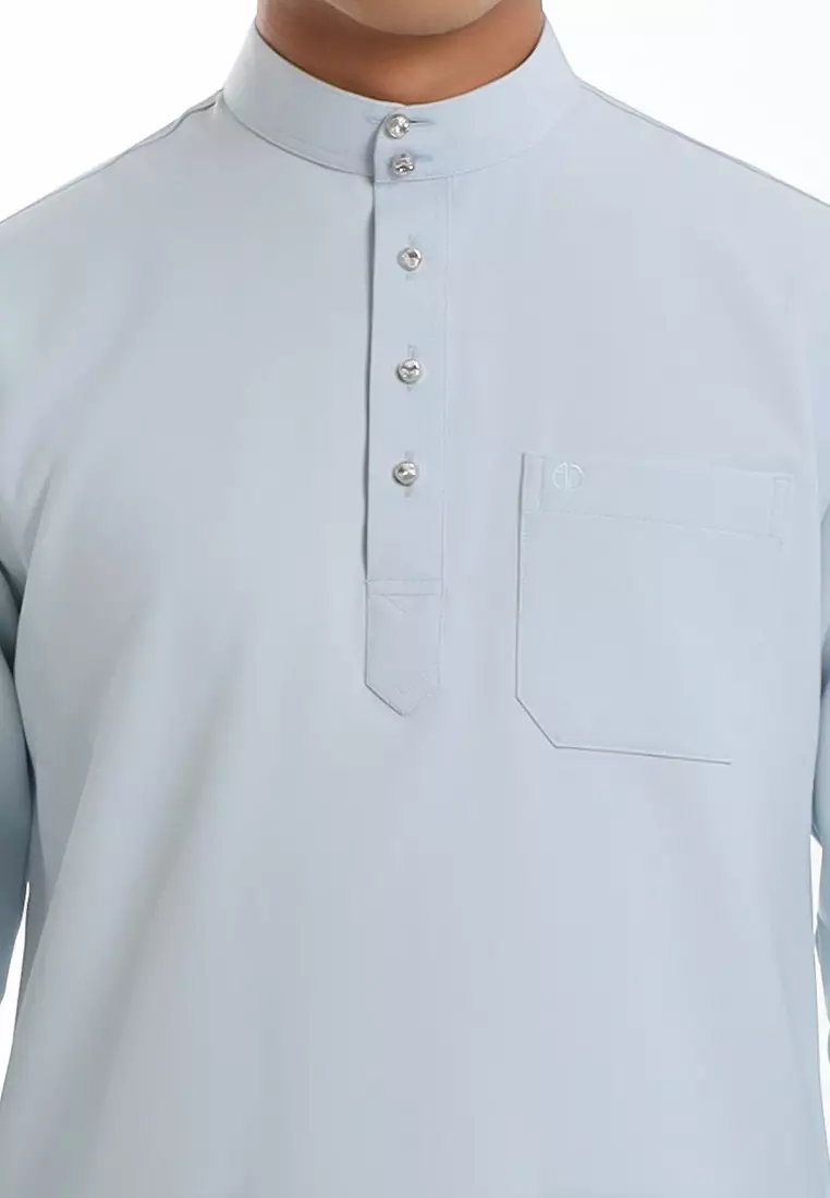 Sleek Grey Baju Melayu - Image 2