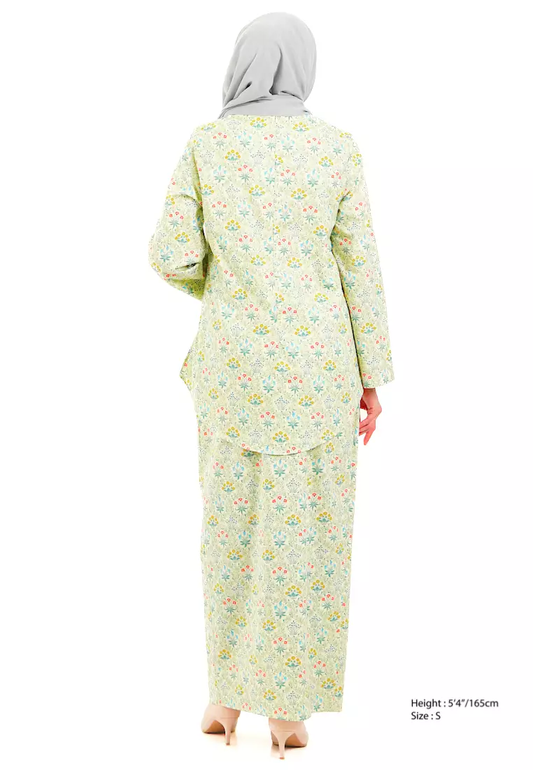 Printed Plant Kurung - Image 3