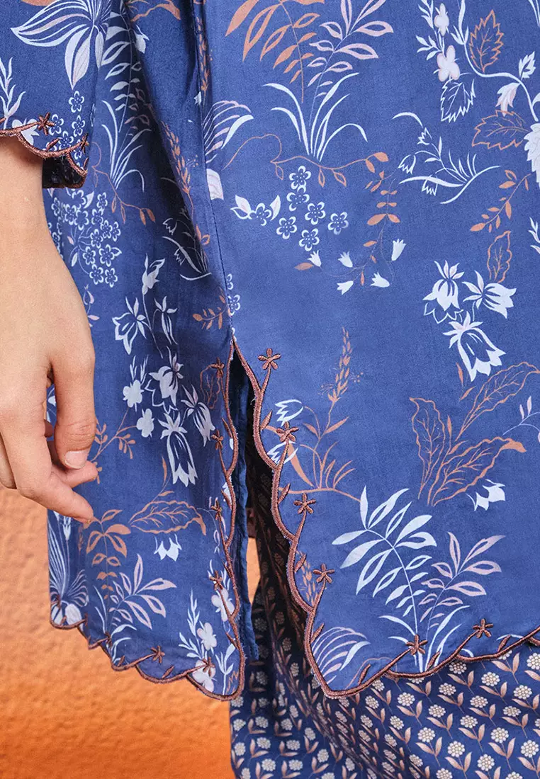 Sugar Purple Batik Blouse & Skirt Set - Image 2